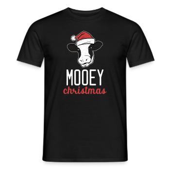 Cow Christmas Costume - Men's T-Shirt - black - Front - AI Model Male 178 light (178cm)
