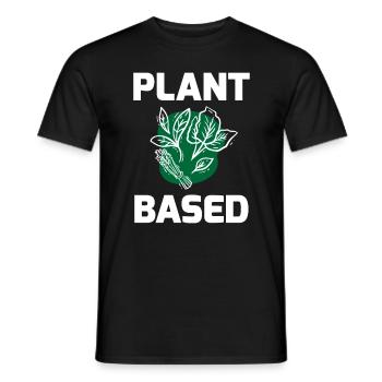 Plant Based Veggi Shirt - Männer T-Shirt - Schwarz - Vorne - AI Model Male 178 light (178cm)