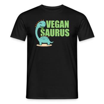 Vegan Saurus - Männer T-Shirt - Schwarz - Vorne - AI Model Male 178 light (178cm)