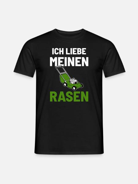 Rasenmäher Gartenarbeit - Männer T-Shirt - Schwarz