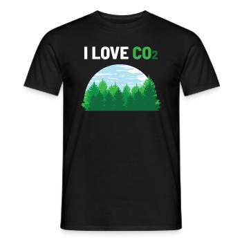 I Love CO2 - Men's T-Shirt - black - Front - AI Model Male 178 light (178cm)