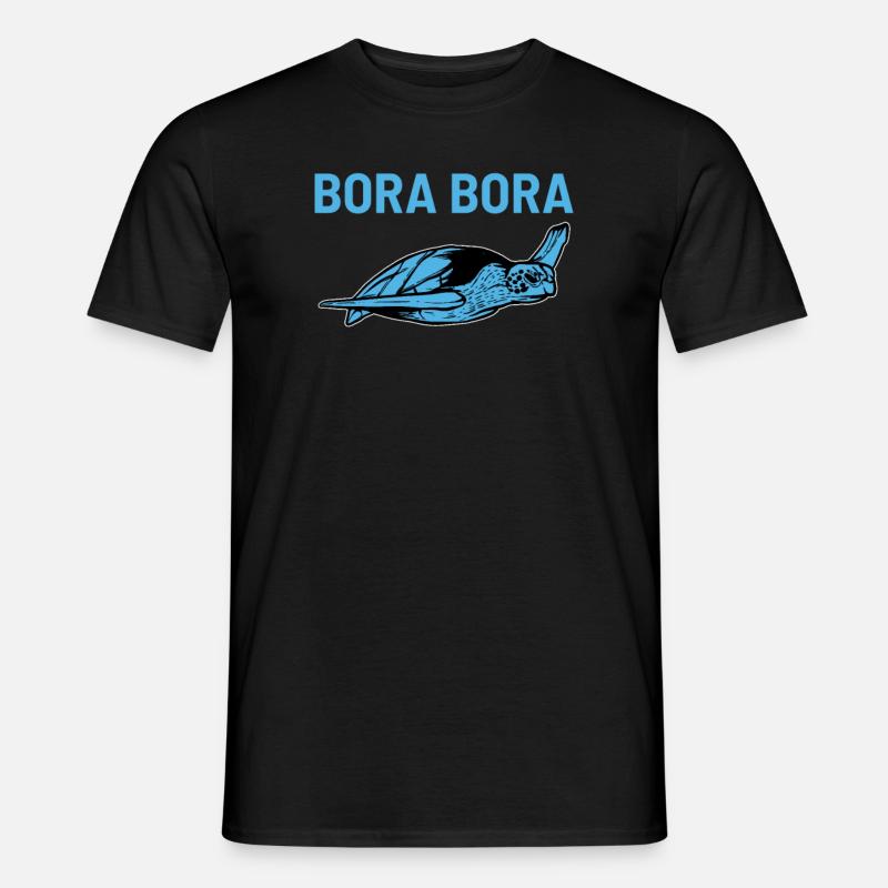 Bora Bora-Schildkröte - Männer T-Shirt - Schwarz