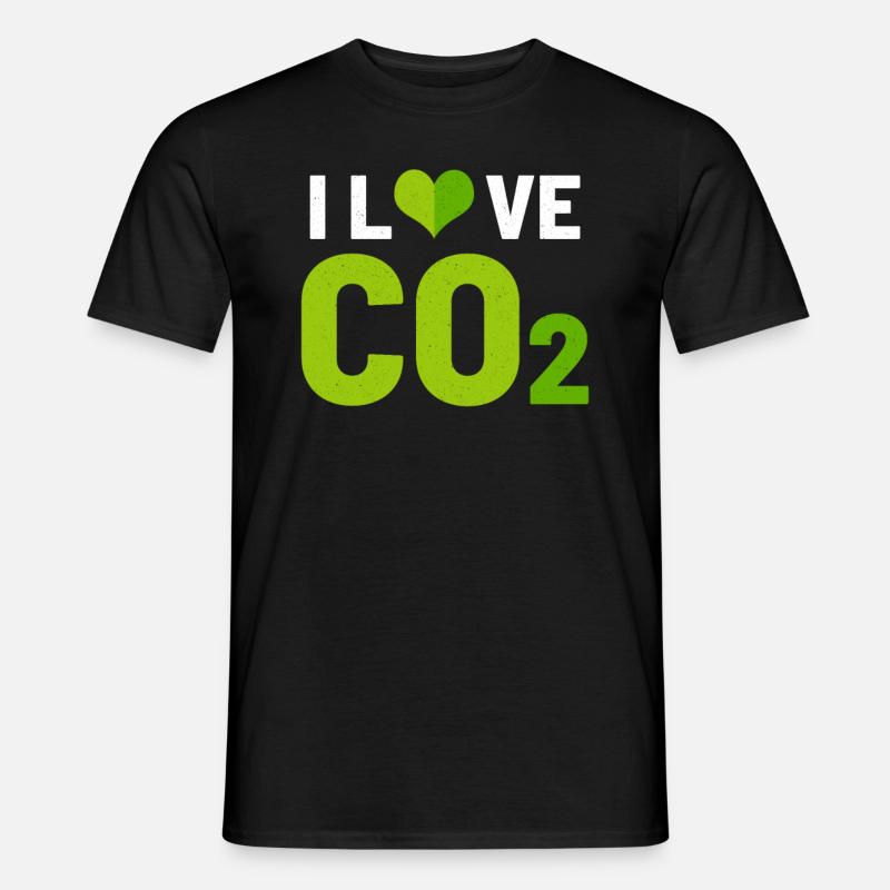 Ich liebe CO2 - Männer T-Shirt - Schwarz