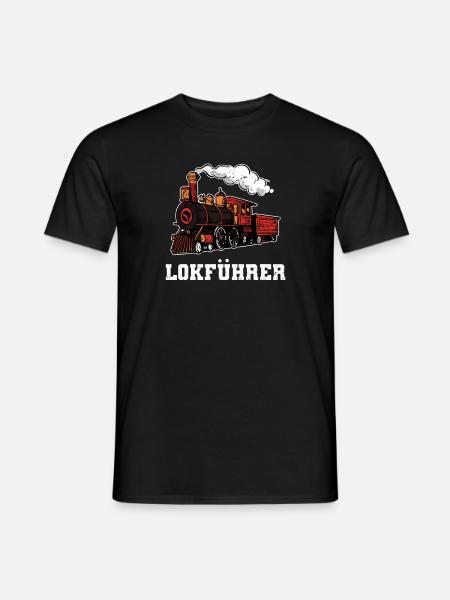 Züge Lokomotivführer - Männer T-Shirt - Schwarz