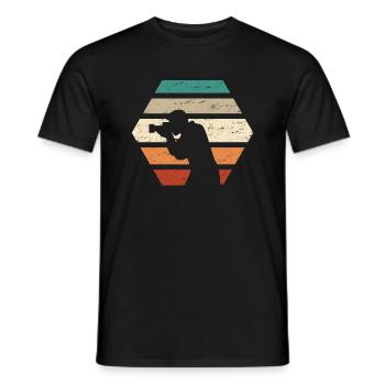 Photographer Photographer Photographer - Men's T-Shirt - black - Front - AI Model Male 178 light (178cm)