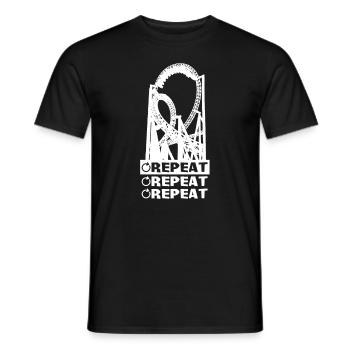 Roller coaster accro - T-shirt homme - noir - Devant - AI Model Male 178 light (178cm)