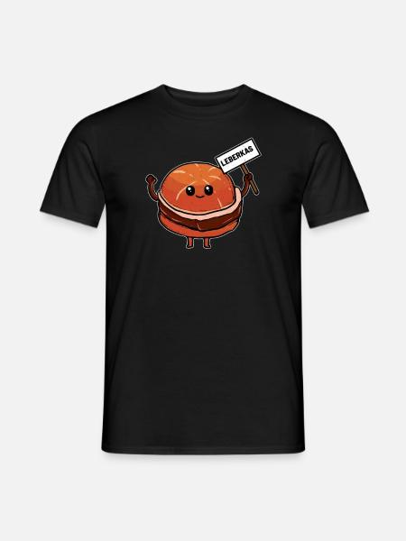 Leberkäs Fleisch Käse - Männer T-Shirt - Schwarz