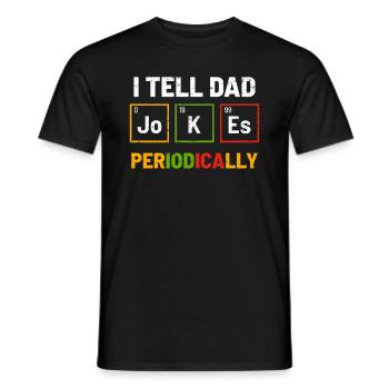 Science Dad jokes - Men's T-Shirt - black - Front - AI Model Male 178 light (178cm)