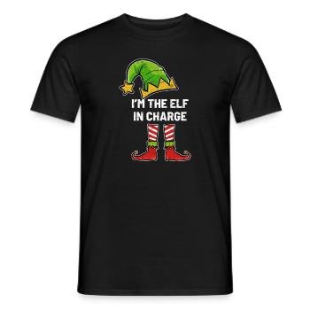 Weihnachten im Einsatz Elf - Männer T-Shirt - Schwarz - Vorne - AI Model Male 178 light (178cm)