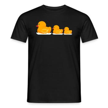 Enten Gummi-Ente - Männer T-Shirt - Schwarz - Vorne - AI Model Male 178 light (178cm)