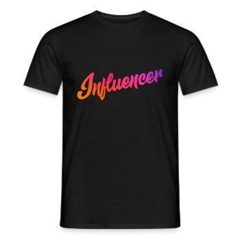 Influencer Instagram Youtube Youtuber - Männer T-Shirt - Schwarz - Vorne - AI Model Male 178 light (178cm)