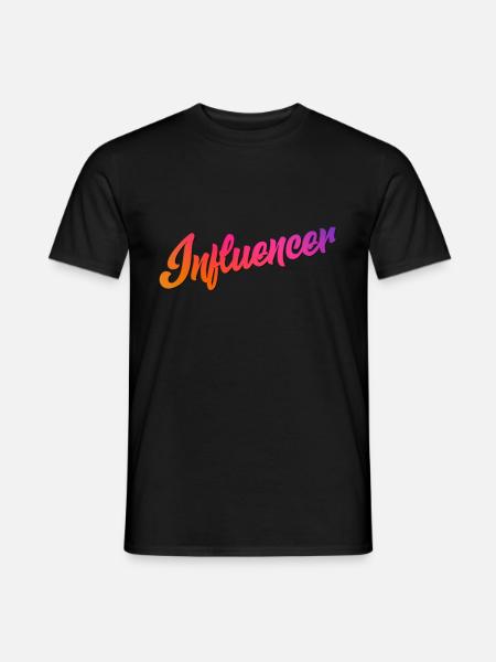 Influencer Instagram Youtube Youtuber - Men's T-Shirt - black