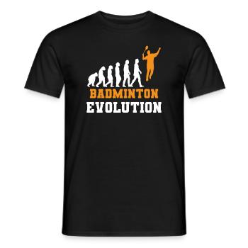 badminton Evolution - T-shirt homme - noir - Devant - AI Model Male 178 light (178cm)