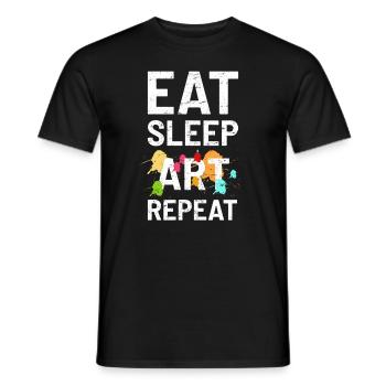 Art teacher artist - Men's T-Shirt - black - Front - AI Model Male 178 light (178cm)