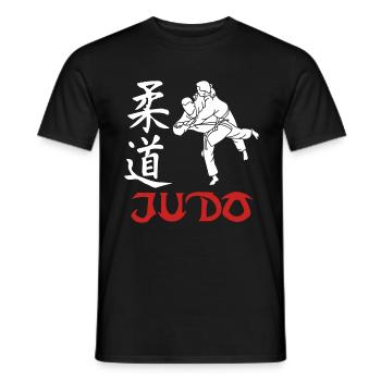 Judo-Kampfkunst - Männer T-Shirt - Schwarz - Vorne - AI Model Male 178 light (178cm)