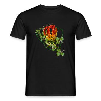 Flame Lily Vine Rhodesia - Männer T-Shirt - Schwarz - Vorne - AI Model Male 178 light (178cm)