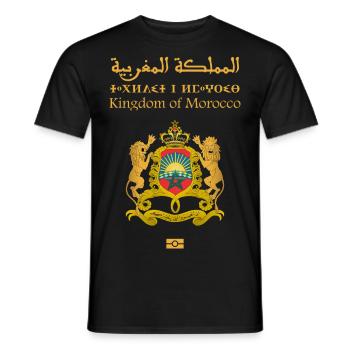 Moroccan passport - Men's T-Shirt - black - Front - AI Model Male 178 light (178cm)