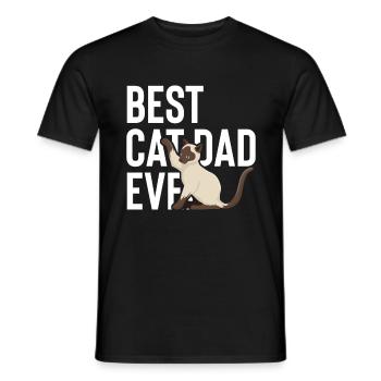 Meilleur chat papa jamais cadeau de fête des pères papa papa - T-shirt homme - noir - Devant - AI Model Male 178 light (178cm)