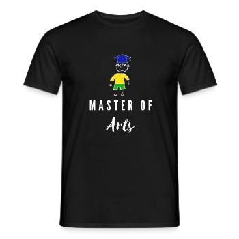 Diplômé universitaire de Master of Arts - T-shirt homme - noir - Devant - AI Model Male 178 light (178cm)