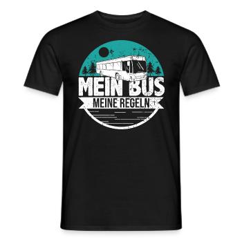 Busfahrer Geschenk Linienbus - mein bus - Männer T-Shirt - Schwarz - Vorne - AI Model Male 178 light (178cm)