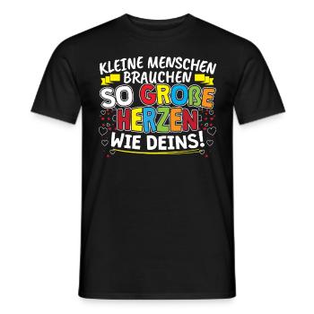 Erzieherinnen und Erzieher Geschenk Kindergärtner - Männer T-Shirt - Schwarz - Vorne - AI Model Male 178 light (178cm)