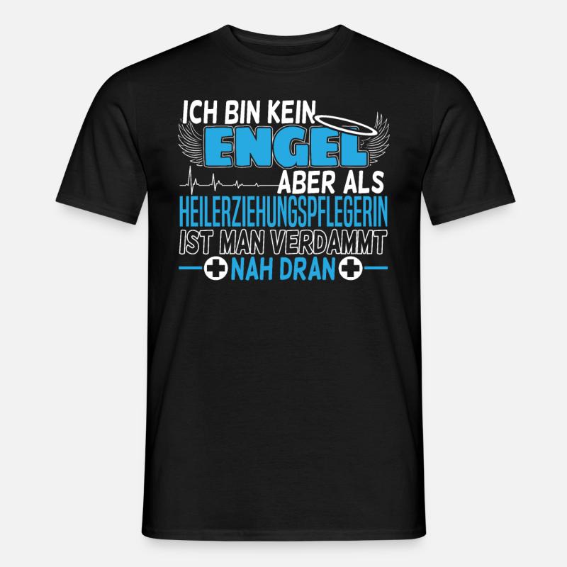 Heilerziehungspflegerin Geschenk | Engel - Männer T-Shirt - Schwarz