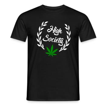 High Society Cannabis Marijuana - Männer T-Shirt - Schwarz - Vorne - AI Model Male 178 light (178cm)