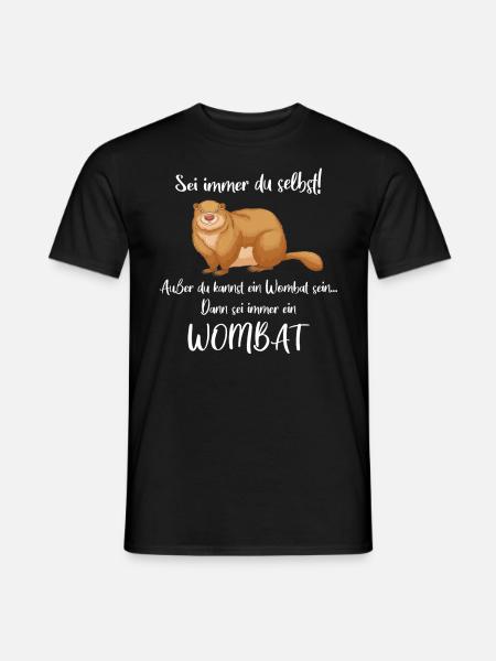 Wombat Shirt | Australien Wombat - Männer T-Shirt - Schwarz