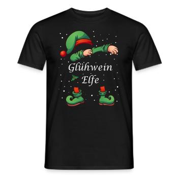 Drôle de vin chaud Elfe - T-shirt homme - noir - Devant - AI Model Male 178 light (178cm)