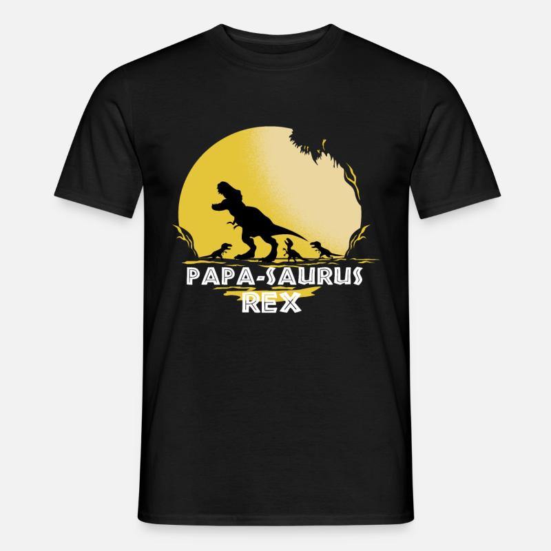 Papa Saurus Rex - T-shirt homme - noir