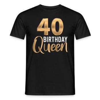 40th birthday gift vintage 1980 birthday - Men's T-Shirt - black - Front - AI Model Male 178 light (178cm)