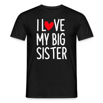 Cute Big Sister Birthday Gift for Elder Sibling - Men's T-Shirt - black - Front - AI Model Male 178 light (178cm)