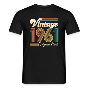 1961 60e anniversaire soixantième soixante cadeau - T-shirt homme - noir - Devant - AI Model Male 178 light (178cm)