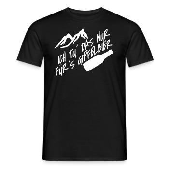 Gipfelbier Wandern Bergsteigen Naturliebhaber - Männer T-Shirt - Schwarz - Vorne - AI Model Male 178 light (178cm)