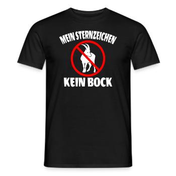 Steinbock Kein Bock Faulheit Chillen Sternzeichen - Männer T-Shirt - Schwarz - Vorne - AI Model Male 178 light (178cm)