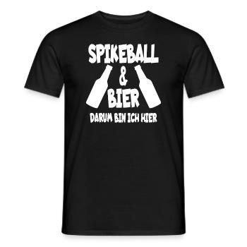 Spikeball & Bier Spikeballspieler Geschenk - Männer T-Shirt - Schwarz - Vorne - AI Model Male 178 light (178cm)