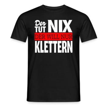 Klettern Sportklettern Kletterurlaub Kletterer - Männer T-Shirt - Schwarz - Vorne - AI Model Male 178 light (178cm)