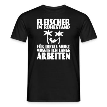 Fleischer Ruhestand Rente Fleischhauer Metzgerei - Männer T-Shirt - Schwarz - Vorne - AI Model Male 178 light (178cm)