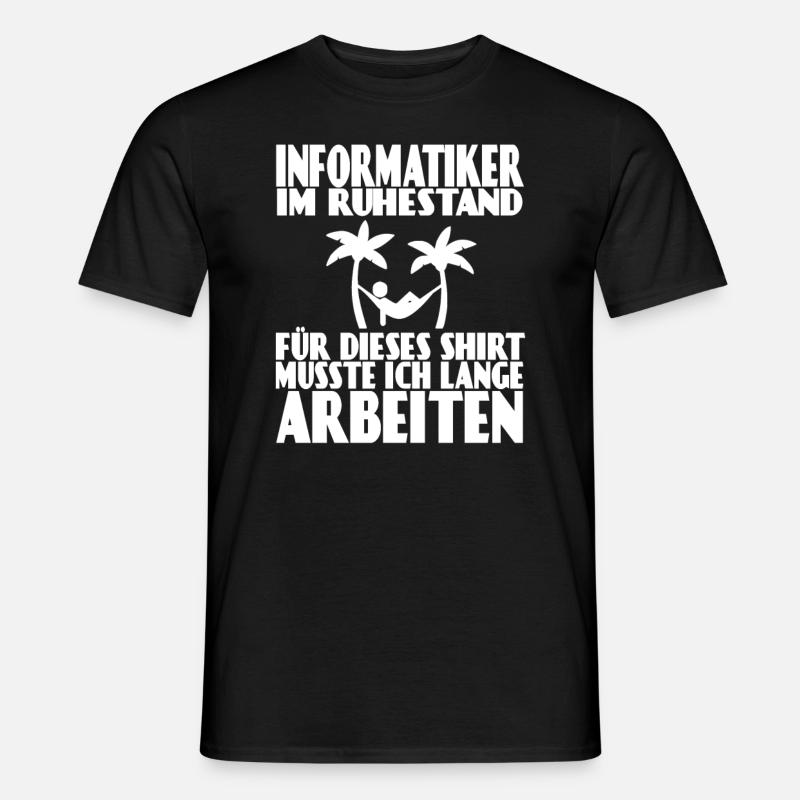 Informatiker Papa Ruhestand Informatik Rente - Männer T-Shirt - Schwarz