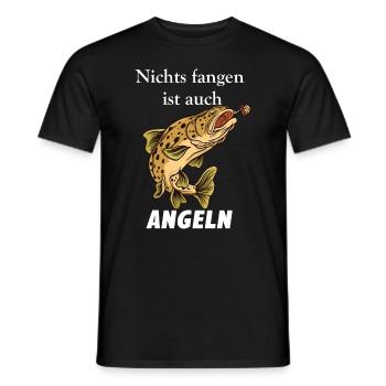 angeln - Männer T-Shirt - Schwarz - Vorne - AI Model Male 178 light (178cm)