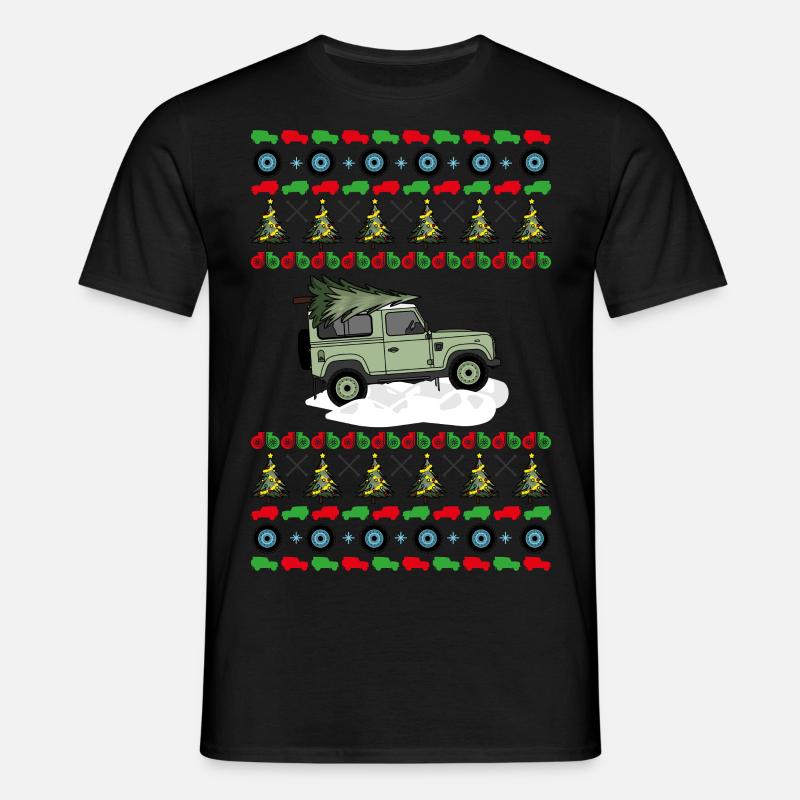 Defender - Weihnachtspullover - Männer T-Shirt - Schwarz