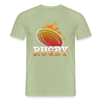 Rugby - T-shirt homme - vert sauge - Devant - AI Model Male 178 light (178cm)