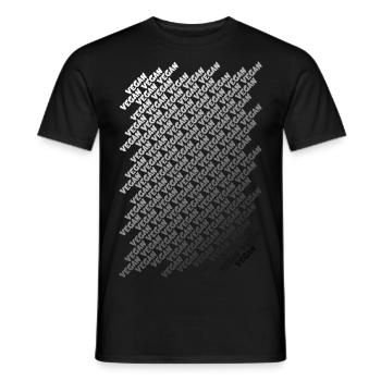 VÉGÉTALIEN VÉGÉTALIEN - T-shirt homme - noir - Devant - AI Model Male 178 light (178cm)