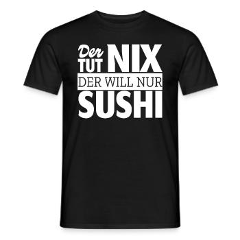 Sushi Liebhaber Maki Reis Nigiri Sashimi Herren - Männer T-Shirt - Schwarz - Vorne - AI Model Male 178 light (178cm)