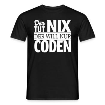 Coden Informatiker Computer Beruf Coder Outfit - Männer T-Shirt - Schwarz - Vorne - AI Model Male 178 light (178cm)