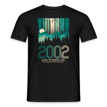 Millésime 2002 20ème anniversaire Vingt ans - T-shirt homme - noir - Devant - AI Model Male 178 light (178cm)