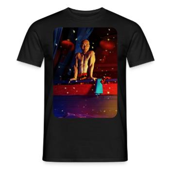 Khan T-shirt - T-shirt homme - noir - Devant - AI Model Male 178 light (178cm)