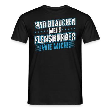 Flensburg Flensburger Männer Spruch Geschenk - Männer T-Shirt - Schwarz - Vorne - AI Model Male 178 light (178cm)