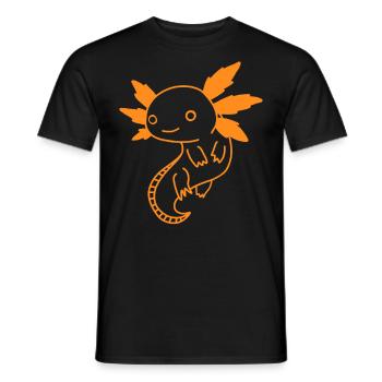 Axolotl Orange Spirit Animal Pet - Men's T-Shirt - black - Front - AI Model Male 178 light (178cm)