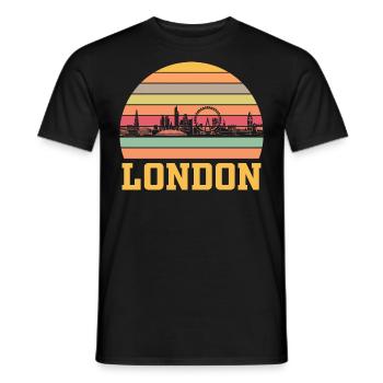 London Skyline - Männer T-Shirt - Schwarz - Vorne - AI Model Male 178 light (178cm)